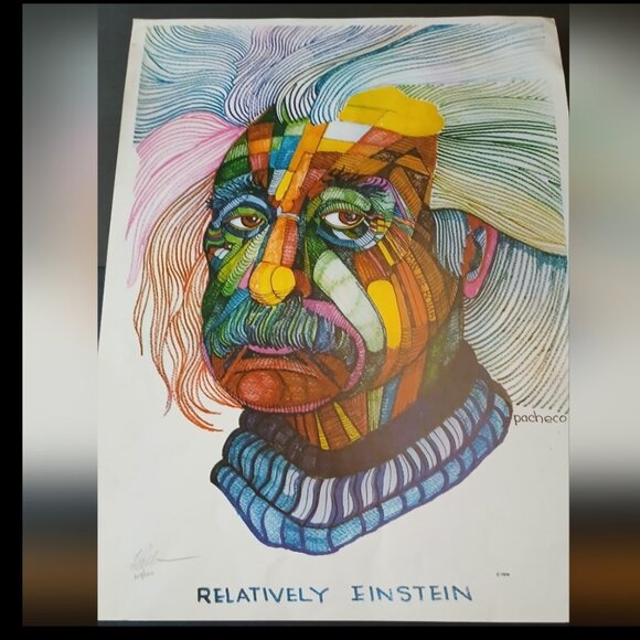 Ferdie Pacheco - #Vintage unframed print "Relatively Einstein" Albert Einstein